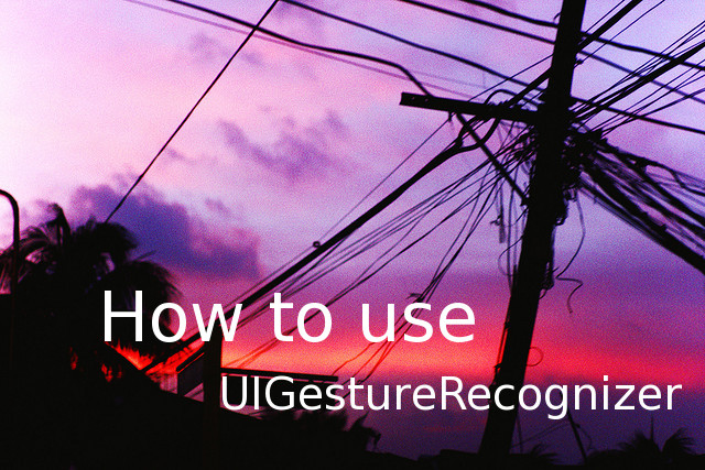 How to use UIGestureRecognizer Image